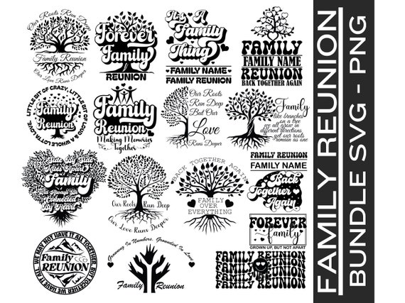 Family Reunion SVG Bundle| Family Tree With Quotation Svg| Tree With Roots SVG| Our Love Runs Deeper| Family| Family Reunion|