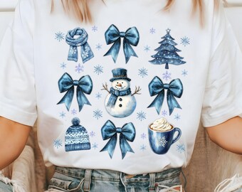 Coquette Winter Snowman PNG, Retro Snowman Png, Christmas Girly Png, Christmas Coquette Bow Png, Retro Chritsmas Png Shirt Design