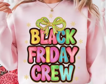 Black Friday Shopping Crew: Black Friday Png, Shopping Crew Design, Holiday Shopping Sublimation, Christmas Sale Design