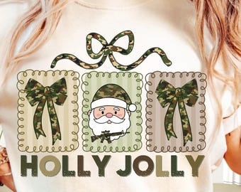 Preppy Coquette Camo Holly Jolly PNG: Christmas Tree png (Digital Download)