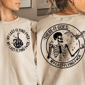 My Last Flying F Bat PNG| There It Goes My Last Flying F*ck SVG| Fall Svg| Spooky Season Svg| October| Skeleton Svg| Bat Png| Mockup Include