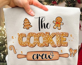 Cookie Crew PNG: Christmas Baking Shirt Design, Christmas Cookie Png (Design Sublimation