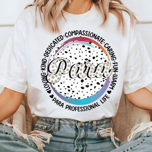 Paraprofessionelle Dalamatian Dots PNG| Pädagoge Png| Lehrer Png| Sped png| Für png| Lehrerhelfer png| Florale PNG-Sublimationsdesigns DTF