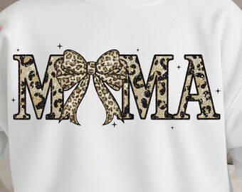 Mama Leopard Coquette Bow Png, Leopard Mama png, Mama Shirt Png, Varsity Mama png, Retro Mama Png, Mama png (Design Sublimation)
