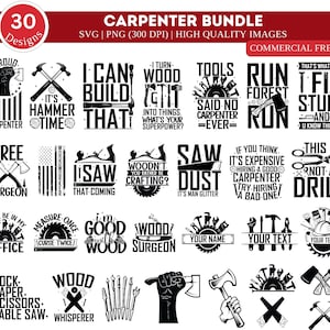 Carpenter SVG Bundle| Carpenter PNG Bundle| Carpenter Skull Svg| Builder Svg| Carpenter Quotes Png|  Svg| Repairman Svg|  Clipart Cricut