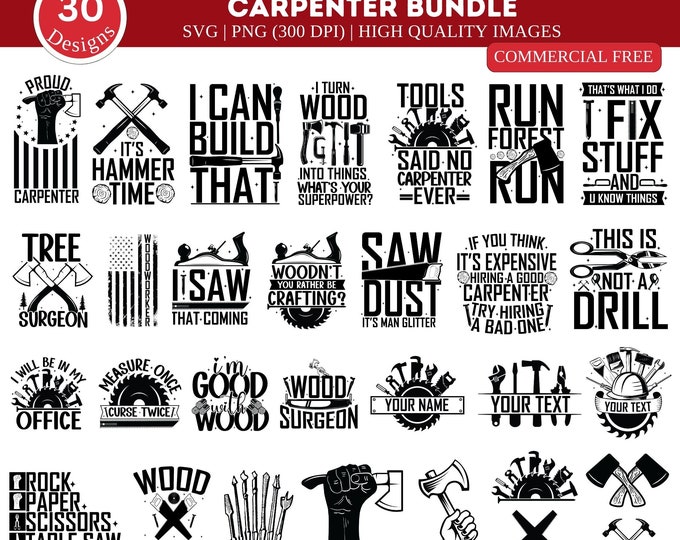 Carpenter SVG Bundle: Carpenter Skull SVG, Home Builder Svg, Repairman ...