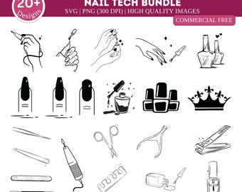 Nail Tech SVG Bundle| Nail Artist Svg Files| Nails Svg| Beauty Svg| Beauty Artist Svg| Nail Polish Svg| Nail Artist Clipart Png