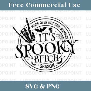 Beweeg over hete meid| Het is Spooky Bitch seizoen Png Svg| Grappige Halloween-png| Spookachtig seizoen png| Heks PNG| Griezelig wijf| Mock-up inbegrepen