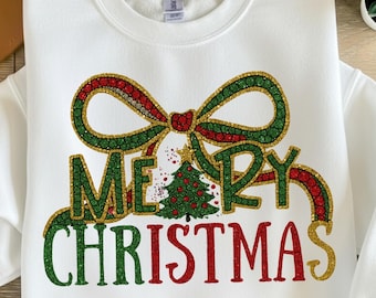 Strass vrolijk kerstfeest png, kerstcoquette strik png, Sparkle glitter kerstmis png, vrolijk kerstfeest png (digitale download)