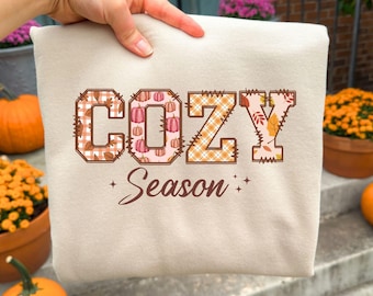 Cozy Season PNG, Fall Png, Autumn Png, Retro Halloween Png, Thanksgiving Png, Fall Sublimation Design, Cozy Sublimation Design