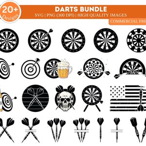 Dartboard Clipart| Dartboard SVG| Dart Board Silhouette| Bar Game| Shoot Target| Dart svg Bundle| Dart Cut Files for Cricut