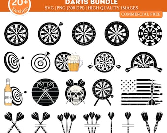 Dartboard Clipart| Dartboard SVG| Dart Board Silhouette| Bar Game| Shoot Target| Dart svg Bundle| Dart Cut Files for Cricut