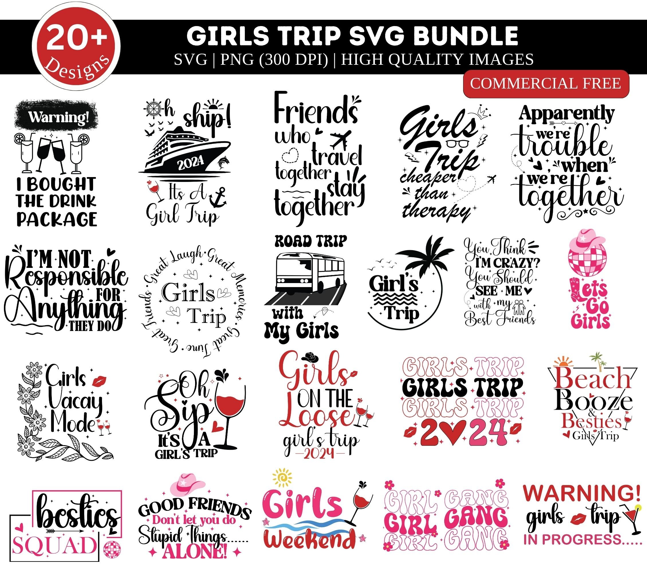 Girl's Trip 2024 SVG Bundle| Girl's Weekend 2024 Svg| Besties Trip svg| Girls Vacation Svg| Girls Night Out| Road Trip svg| Girls Trip Svg