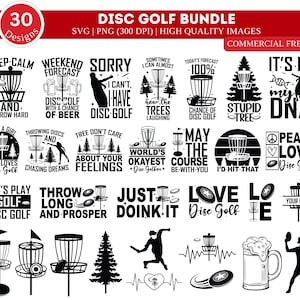 Paquete SVG de golf de disco/ Paquete PNG de golf de disco/ Golfista de disco Svg/ Golf de disco Png/ Clipart de golf de disco/ Disco Dxf/ Cricut/ Silueta de diseño de camisa
