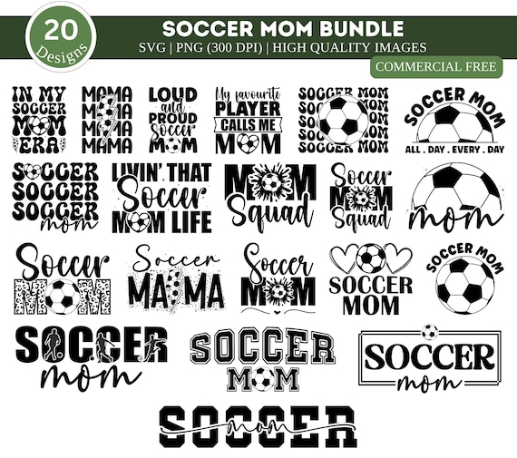 Soccer Mom SVG PNG Bundle| Soccer SVG Bundle| Soccer Shirt Svg| Soccer Mom Life Svg| Supportive Mom Svg| Sports svg Bundle|  Cut File Cricut