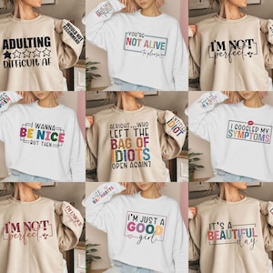 Sarcastic Front and Sleeve Shirt SVG PNG Bundle| Funny Quotes Svg Bundle| Retro Sarcastic Svg| Sarcastic Sayings Svg| Adult Svg| Snarky Svg