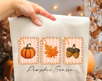 Kürbis Saison PNG, Herbst Png, Retro Halloween Png, Preppy Kürbis Bogen Png, Halloween Shirt Png, Trendige Herbst Kürbisse, Gruselige Saison Png