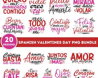 Spanish Valentines Day Png Bundle, Love Spanish Png, Mexican Valentine Day Png, Pan Dulce Png, Spanish Sayings Png (Digital Download)