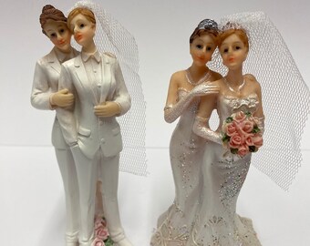 Resin Same Sex Female Wedding Cake Toppers. Female Cake Toppers. Same Sex Cake Toppers. Wedding Cake Toppers. Cake Toppers. Same Sex Topper