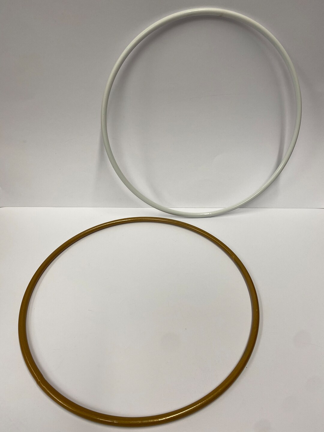 Metal Craft Ring: Gold or White Wreath Ring, Flower Girl Hoop (31cm) - Etsy