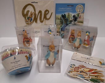 Peter rabbit beatrix potter cake toppers and picks. peter rabbit,flopsy bunny, jemima puddle duck and  all 3 luxury boxed , very collectable