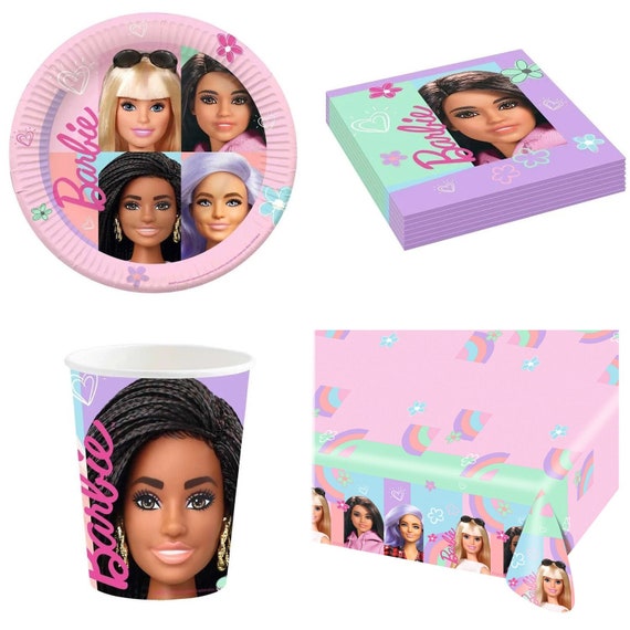 Barbie Sweet Life Party Paper Partyware Items. Paper Plates Paper Napkins Paper Cups Paper Table Cover Paper Loot Bags Banner and More Etsy