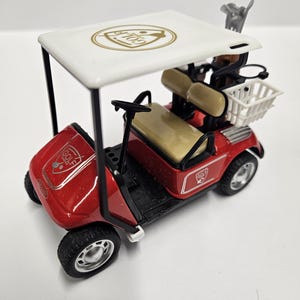 Golf Gift Golfer Retirement Present Red Mini Golf Cart Cake Topper Golf Buggy Model Golfing Gift Golf Birthday Present Can be Personalised
