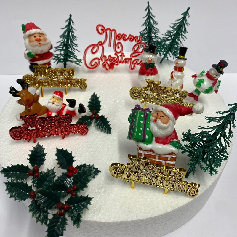 Christmas Cake Decorations Vintage - Etsy UK