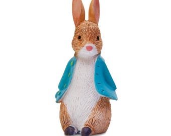 Peter rabbit beatrix potter peter rabbit hand painted resin cake topper luxury boxed or unboxed officially licenced and highly collectable.