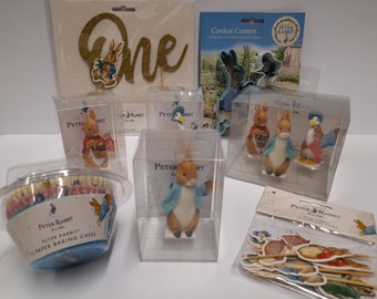 Peter Rabbit Beatrix Potter Cake Toppers and Picks. Peter Rabbit,Flopsy Bunny, Jemima Puddle Duck and  all 3 Luxury Boxed , Very Collectable