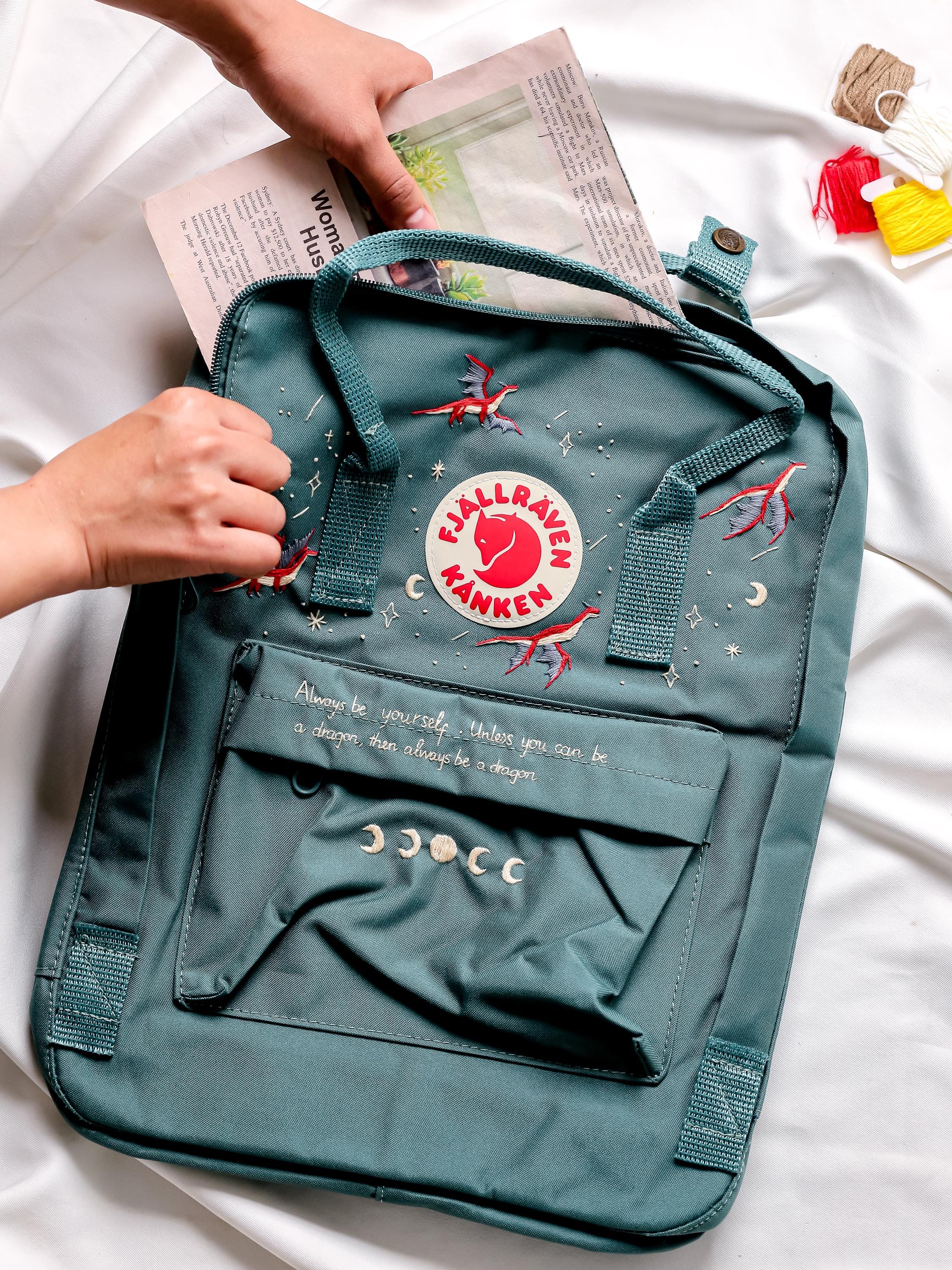 Kanken Backpack With Red Dragon Embroidery | Fjallraven 