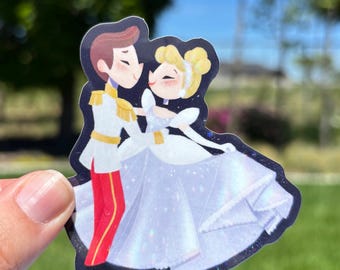 Cinderella Vinyl Sticker for Water Bottles, Tablets – Cartoon Character Art