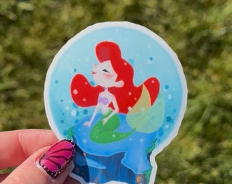 PRE-ORDER Little Mermaid Vinyl Sticker for Water Bottles, Tablets – Cartoon Character Art