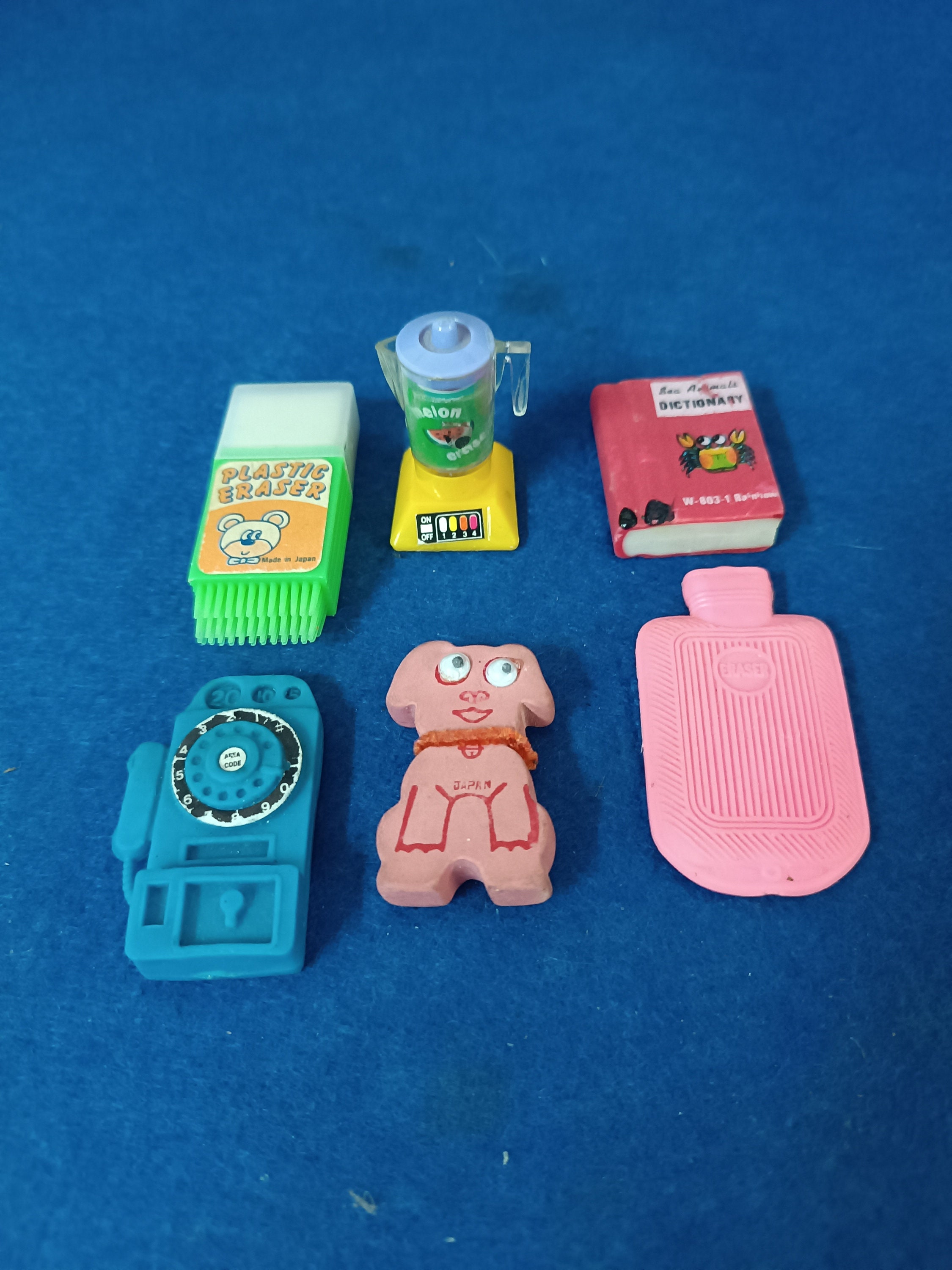 Vintage 1980s Monami Novelty Erasers Sets Patty & Jimmy Christmas
