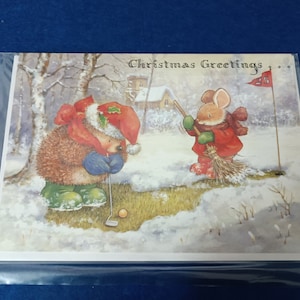 Lindo novo cartão de felicitações de Natal vintage, de Gordon Fraser Country Companions