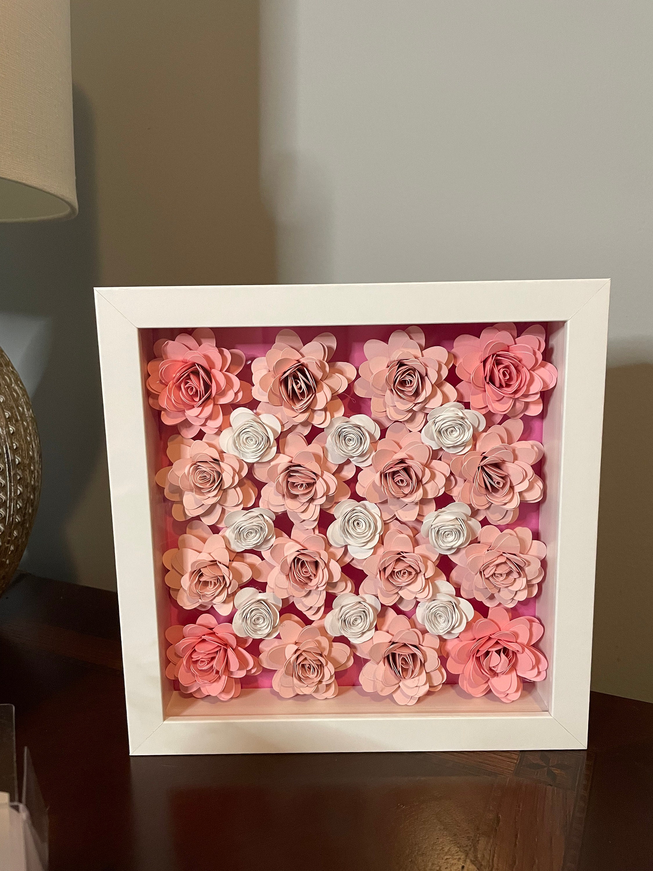 Personalized Breast Cancer Survivor/awareness Shadow Box Paper Flower ...