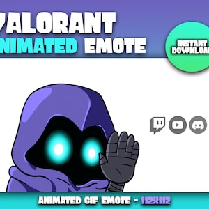 Animated Waving Omen Emote | Valorant Animated Emote | Twitch | Youtube | Discord