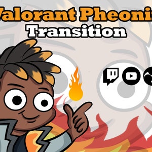 VALORANT Phoenix Transition | Stinger Transition - Streaming - Twitch - Youtube - Obs - Sound Included | Digital Download