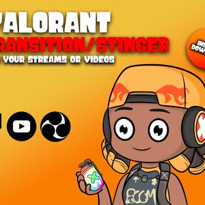 VALORANT Raze Transition | Stinger Transition - Streaming -Twitch-Youtube-Obs | Digital Download