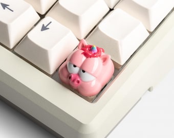 Dwarf Factory Grumpy Pet Unicorn Artisan Keycap: Handmade Resin Keycap