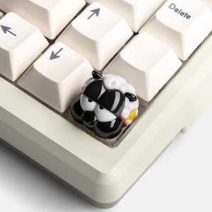 Artisan Keycap, Keycap Set, Resin Keycap, Custom Keycap, Dwarf Factory Grumpy Pet Sheep Pepper Handmade Artisan Resin Keycaps | Gift for her