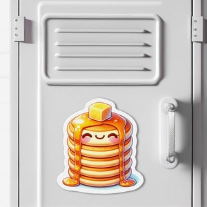 Happy Pancakes Magnet Smiling Hotcakes Magnet Cute Refrigerator Magnet Gifts for Breakfast Lover Food Locker Decor for Children Magnet Gift