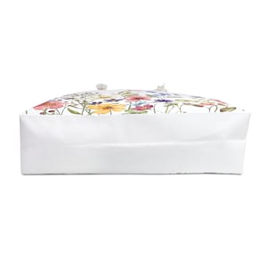 Sac fourre-tout de week-end fleurs sauvages aquarelle, sac de voyage fleuri image 6