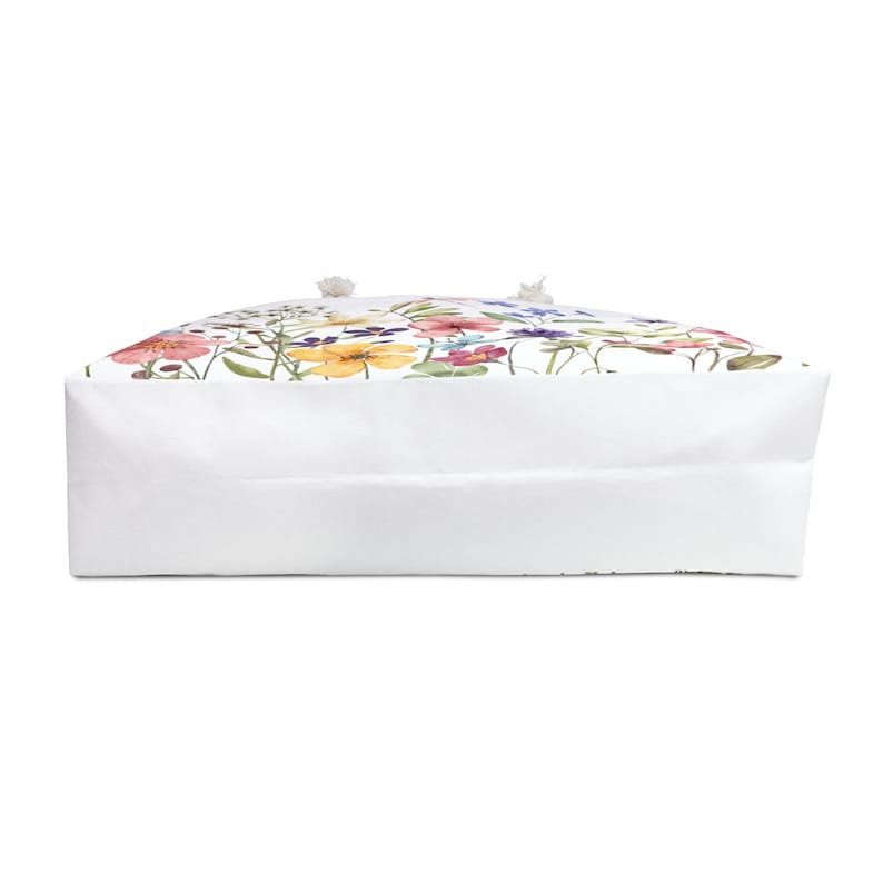 Sac fourre-tout de week-end fleurs sauvages aquarelle, sac de voyage fleuri image 6