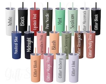 20oz Skinny Tumber Color Chart Template for POD Etsy Tools, Maars Skinny Tumbler Color Guide, Tumbler with Lid and Straw Color Chart Guide