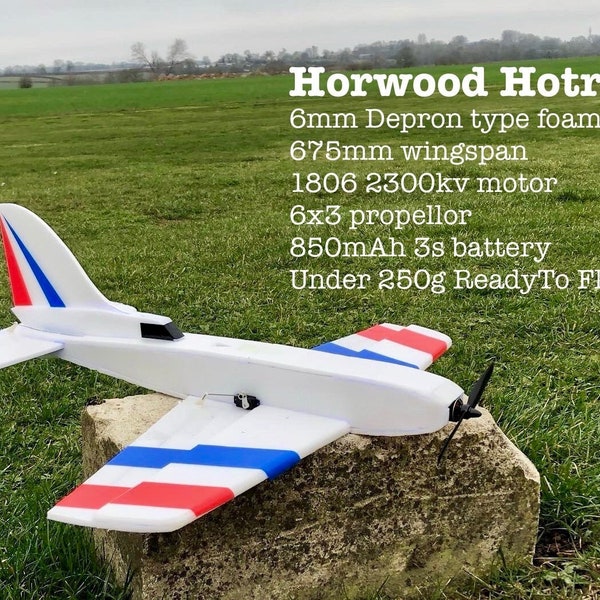 Plans for easy to build foam RC plane | Horwood Hotrod | Simple RC