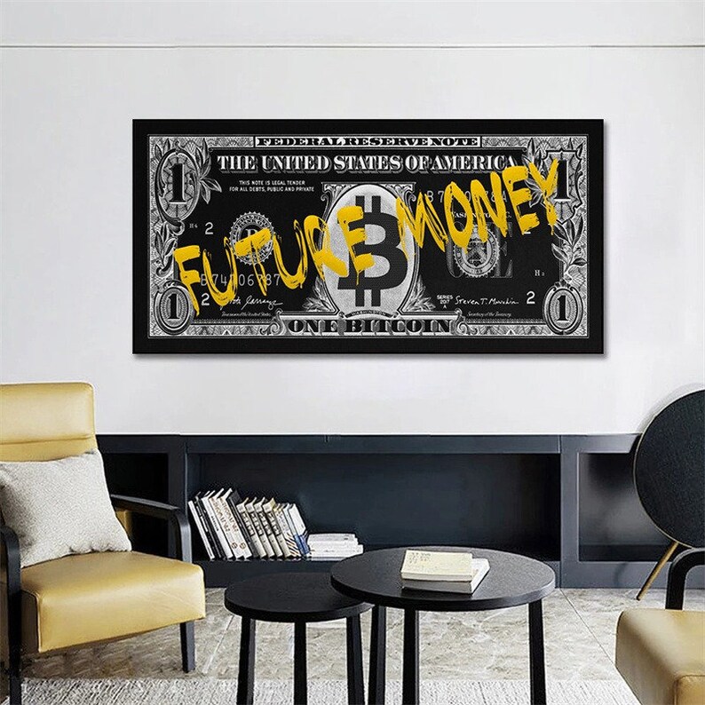 Motivational Money Wall Art Painting Money Never Sleeps and Etsy