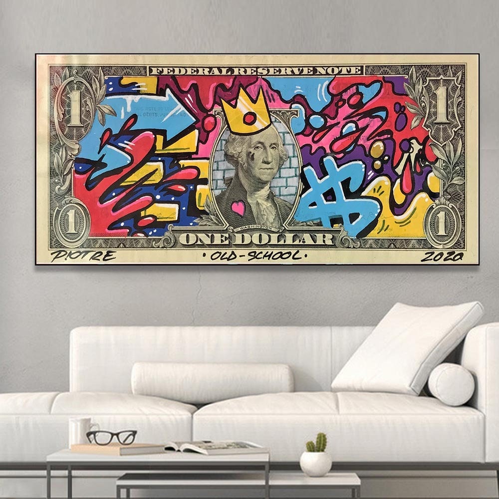 Art Poster Cash Bag - Duffle Bag Full of Money Canvas Wall Art Poster Home  Decor Painting Canvas Painting Wall Art Poster for Bedroom Living Room
