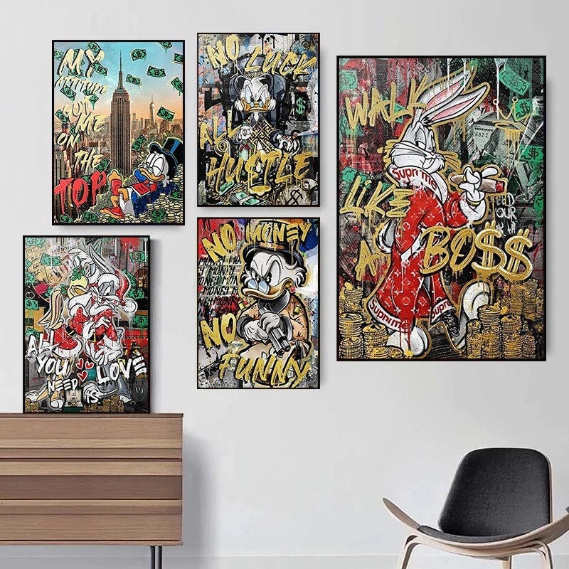 Hustle Canvas Wall Art Etsy