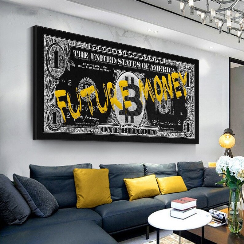 Motivational Money Wall Art Painting Money Never Sleeps and Etsy